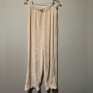 Old Navy Cream Chenille Wide Leg Pants